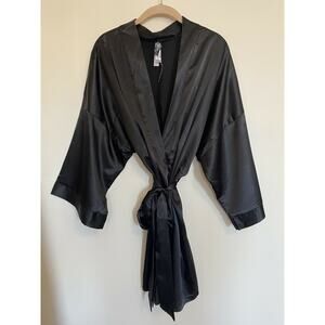 Adore Me Black Wrap Robe Size O/S New